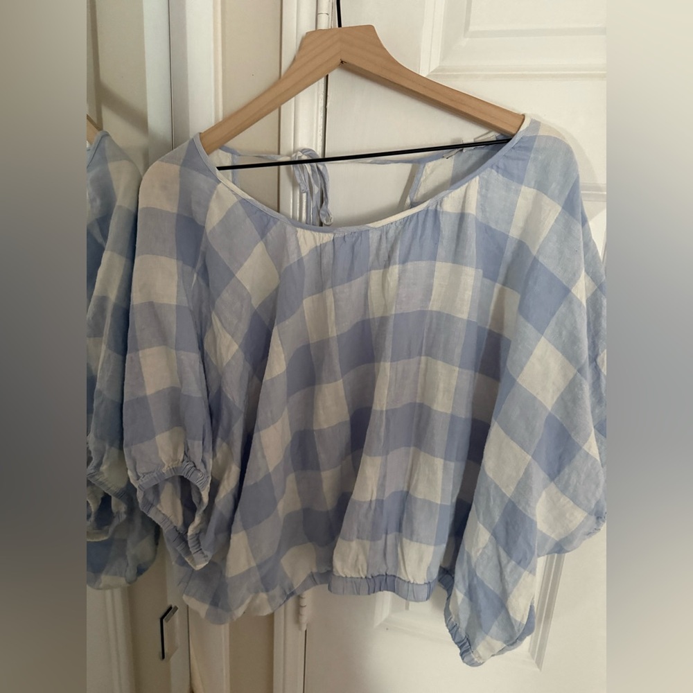 Madewell blue and white gingham plus size set - Picture 5 of 9